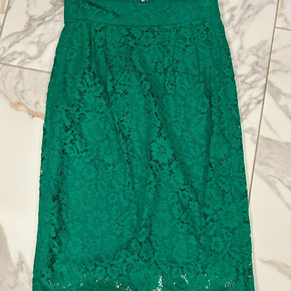 Rare JCrew Lace Pencil Skirt Size 0 EUC
